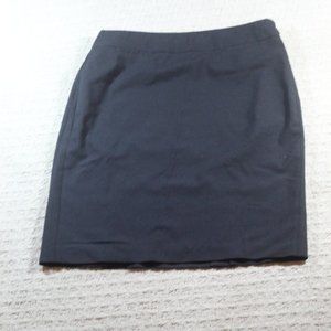 Banana Republic Black Knee-Length Wool Pencil Skirt